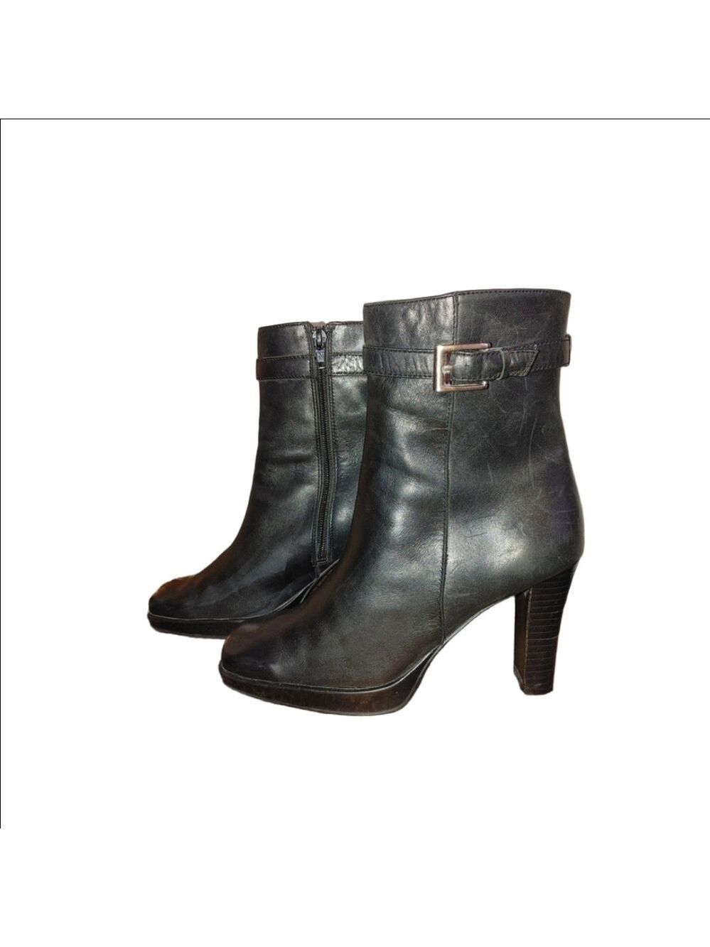 KB & Co. Brenda Leather Ankle Bootie Size 6.5M